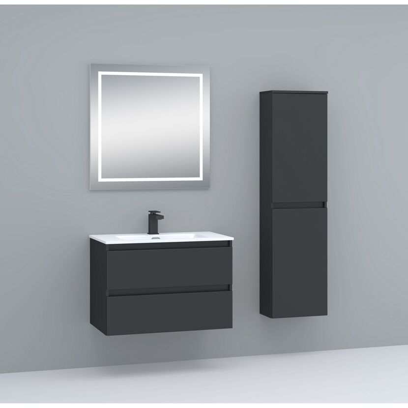 LED-Spiegel 'Nero' 80 x 80 cm