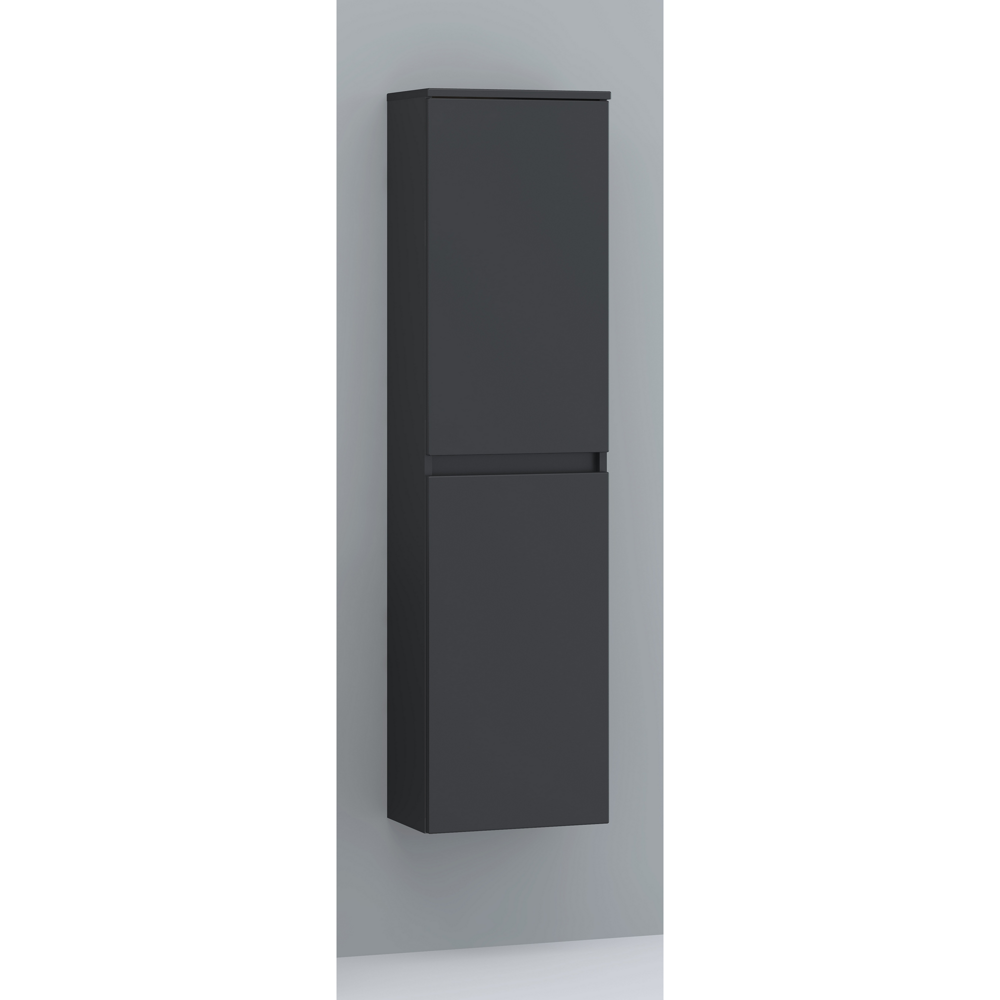Hochschrank 'Nero' schwarz matt 40,2 x 148,6 x 22 cm
