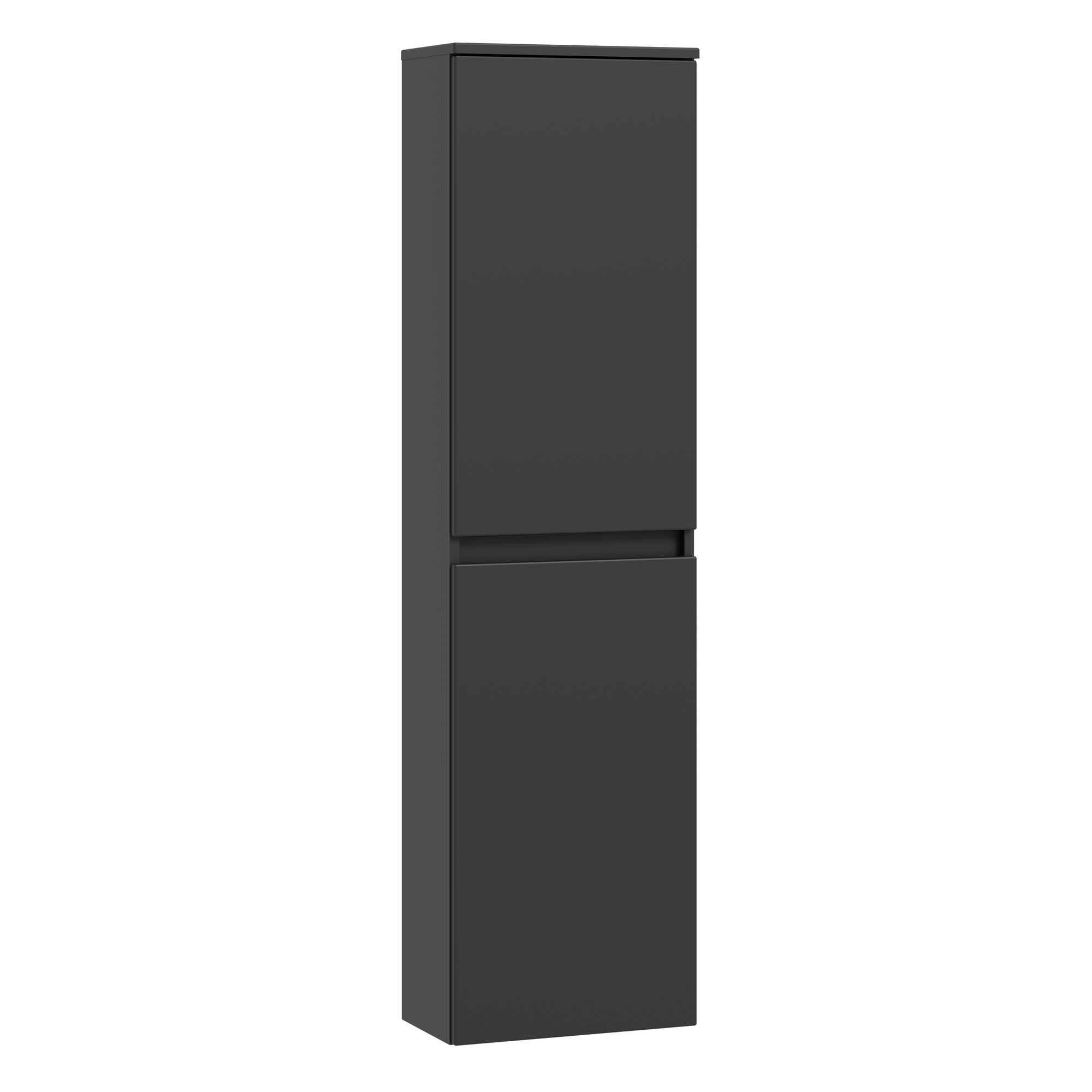Hochschrank 'Nero' schwarz matt 40,2 x 148,6 x 22 cm