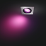 LED-Einbauspot 'Hue White & Color Ambiance Centura' Aluminium eckig 4,2 W