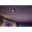 Eckige Philips Hue Einbauspots beleuchten einen Raum.