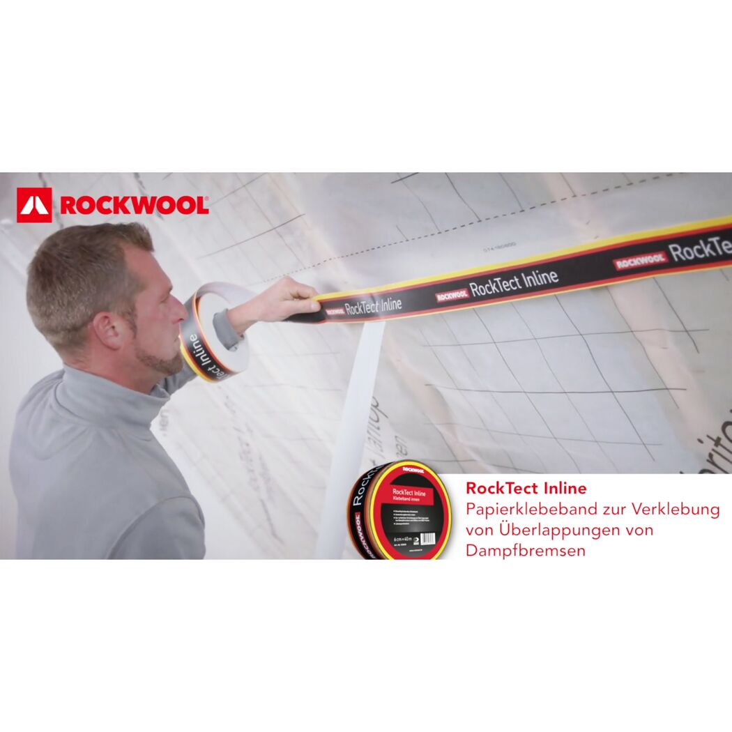Klebeband 'RockTect Inline' 6 cm x 40 m, innen