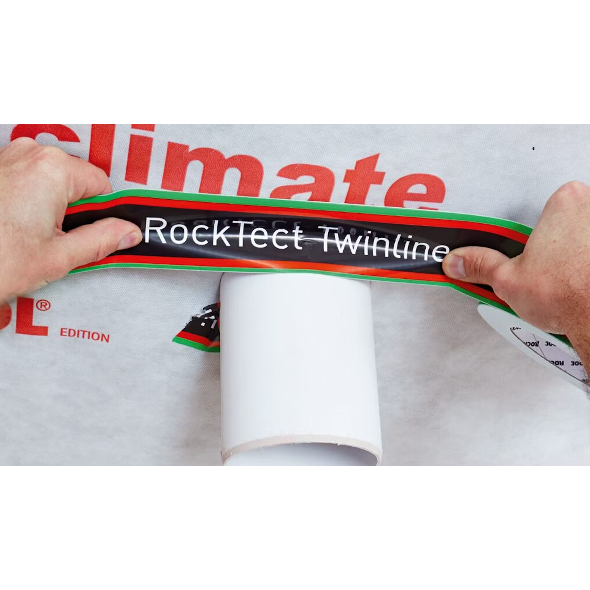 Folienklebeband 'Rocktect Twinline' 6 cm x 25 m dehnbar, innen/außen