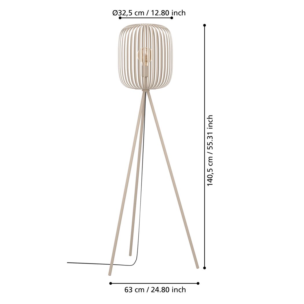 Stehlampe 'Romazzina' E27 40 W Ø 32,5 x 140,5 cm