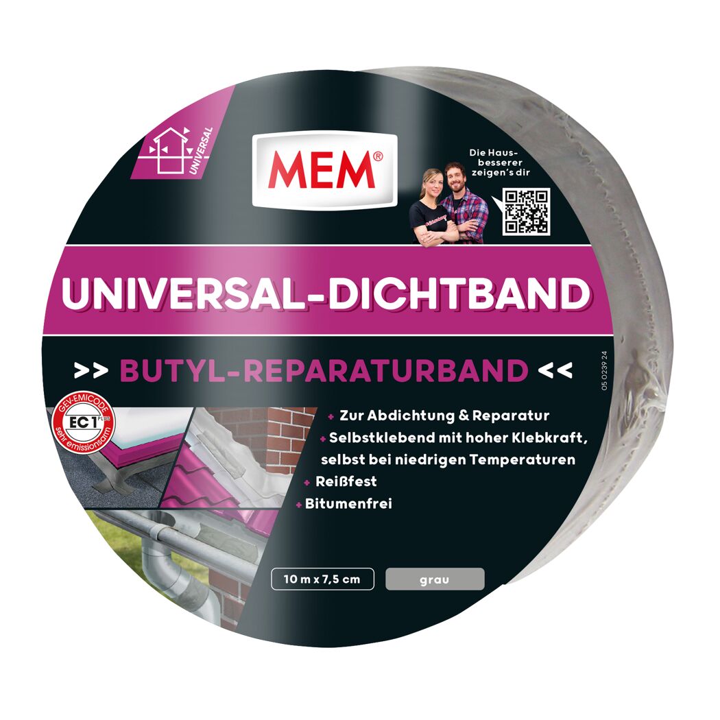 Universal-Dichtband grau 10 m