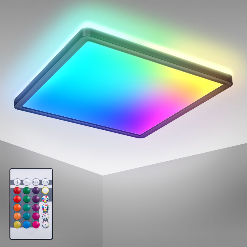 LED-Panel 'Slim' dimmbar 1850 lm neutralweiß, Farbwechsler 29 x 3 x 29 cm