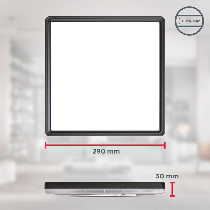 LED-Panel 'Slim' dimmbar 1850 lm neutralweiß, Farbwechsler 29 x 3 x 29 cm