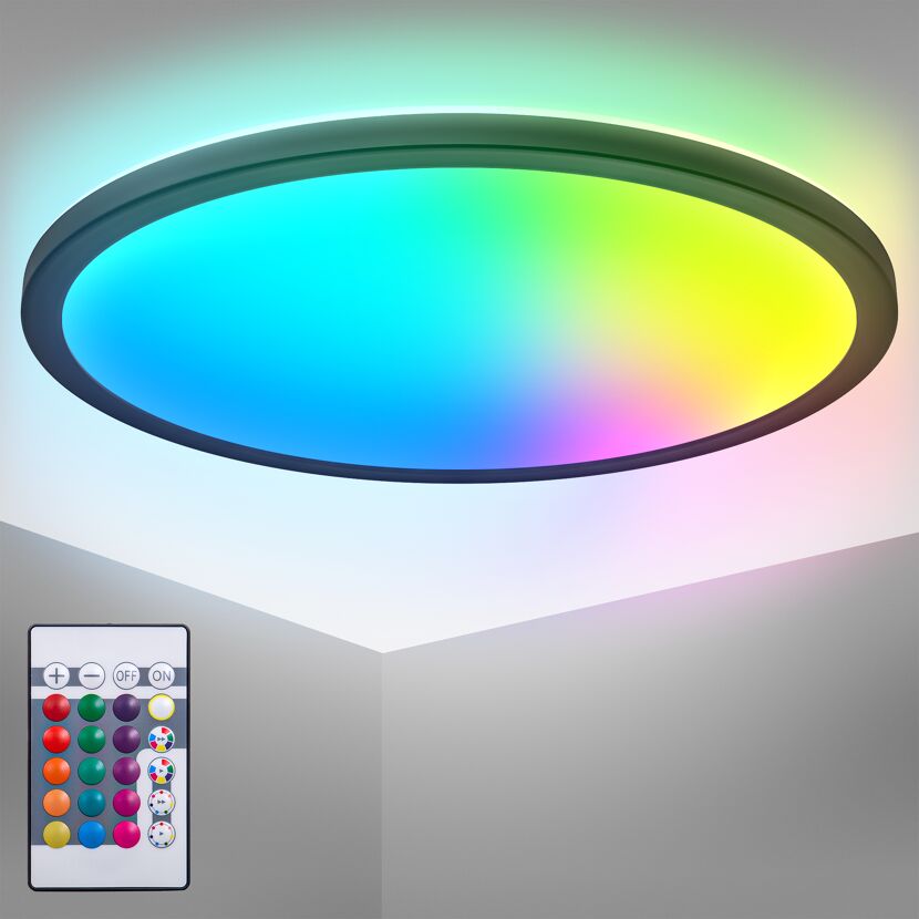 LED-Panel 'Slim' dimmbar 2700 lm neutralweiß, Farbwechsler Ø 42 x 3 cm