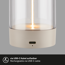 LED-Tischleuchte 'Wiggle' beige kabellos