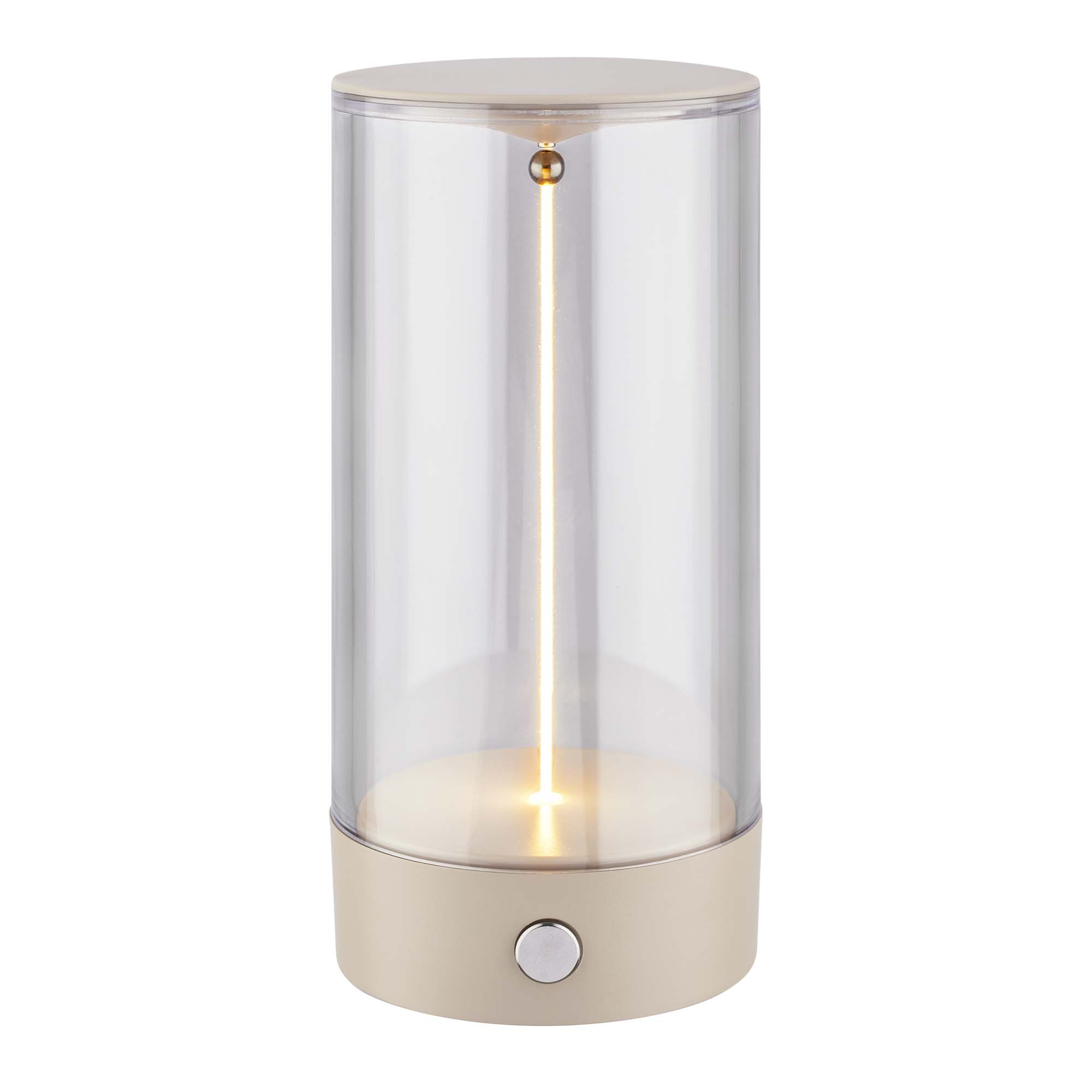 LED-Tischleuchte 'Wiggle' beige kabellos