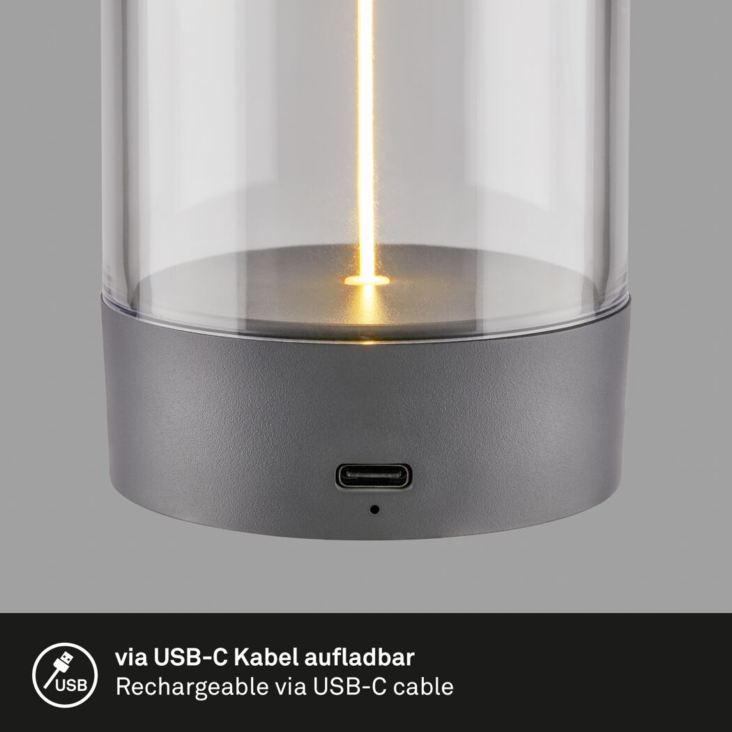 LED-Tischlampe 'Wiggle' 1,5 W 55 lm Ø 7 x 14,5 cm