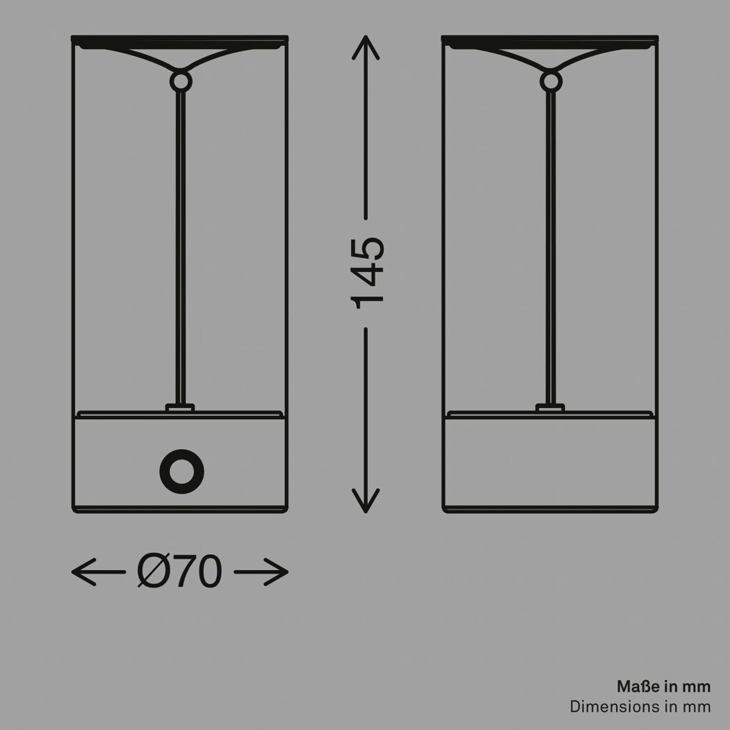 LED-Tischlampe 'Wiggle' 1,5 W 55 lm Ø 7 x 14,5 cm