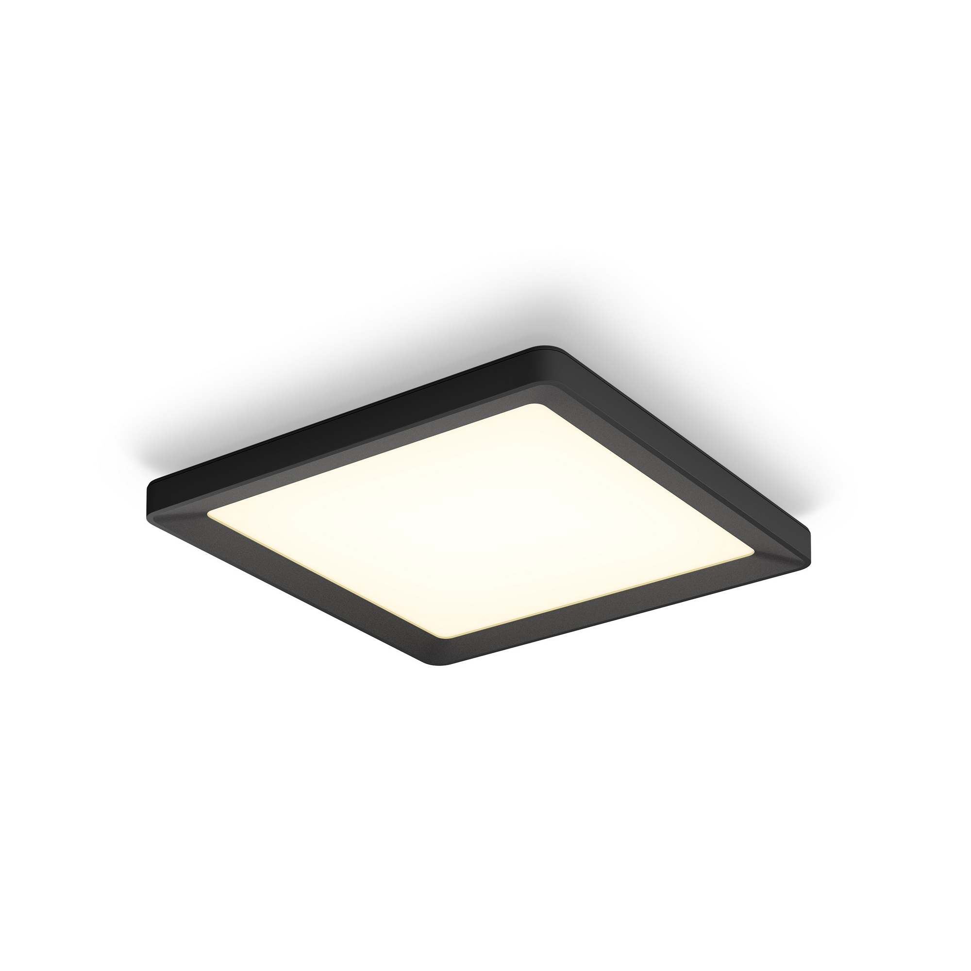 Panelleuchte 'Hue Tento W SQ S' schwarz Ø 29,5 cm