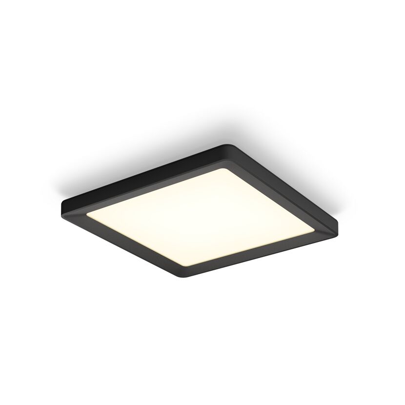 Panelleuchte 'Hue Tento W SQ S' schwarz Ø 29,5 cm
