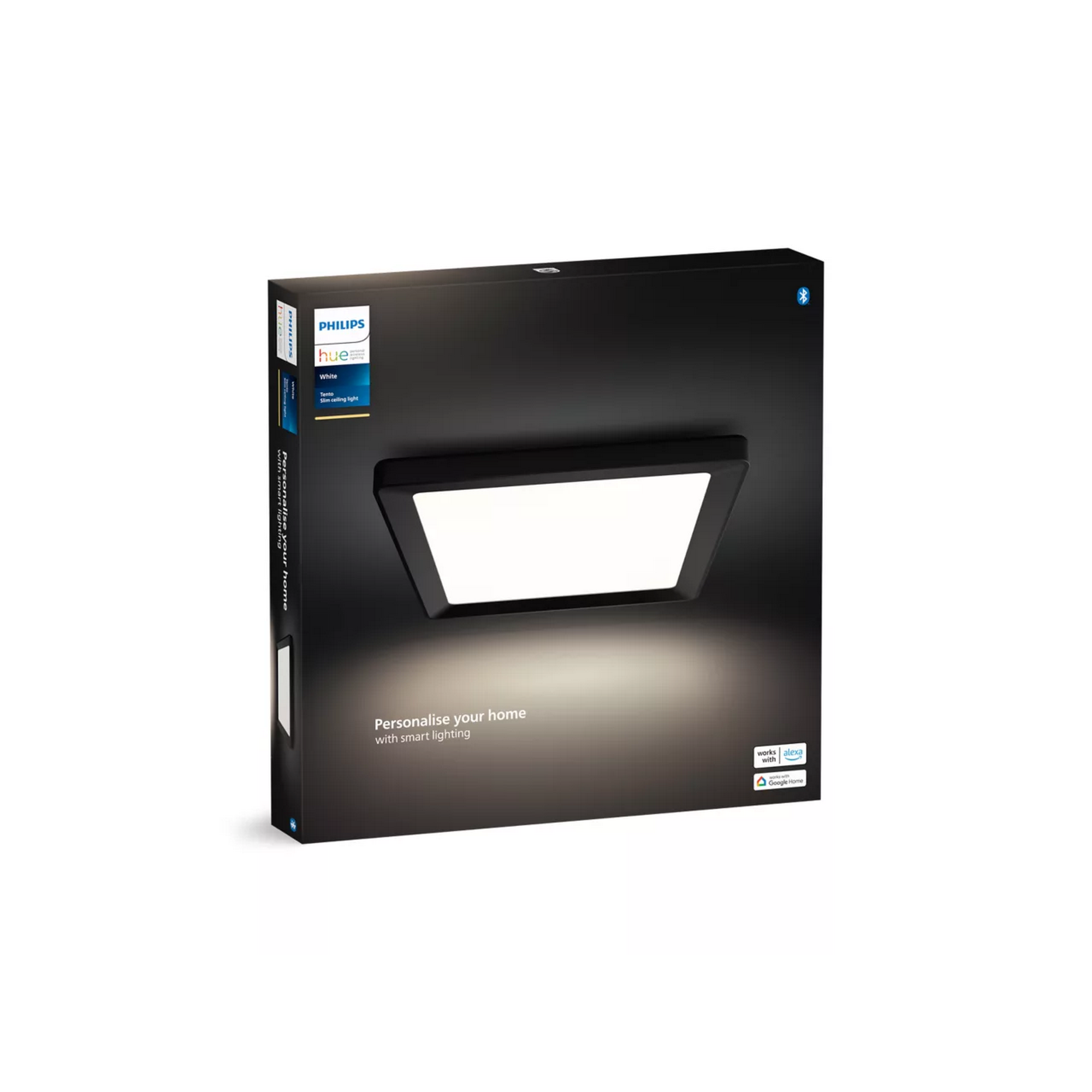 Panelleuchte 'Hue Tento W SQ S' schwarz Ø 29,5 cm