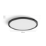 Panelleuchte 'Hue Tento W RD S' schwarz Ø 29,1 cm