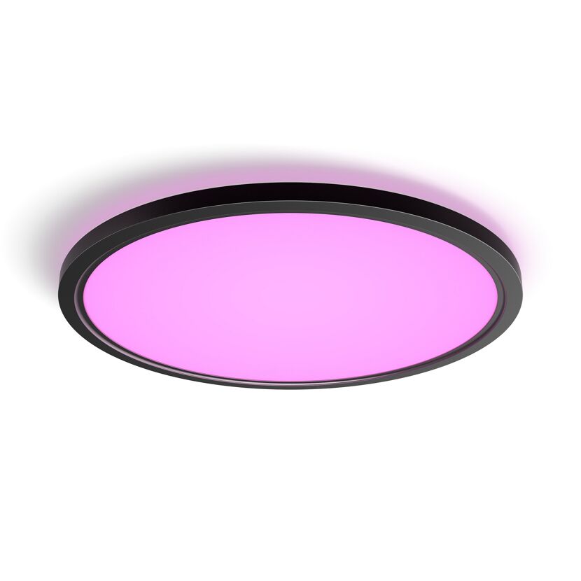 Panelleuchte 'Hue Tento WACA RD XL' schwarz Ø 54,2 cm, mit Farbwechsler