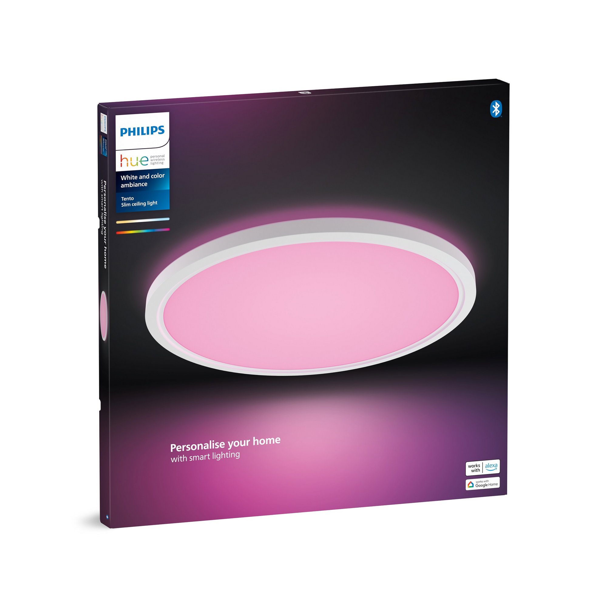 Panelleuchte 'Hue Tento WACA RD XL' weiß Ø 54,2 cm, mit Farbwechsler