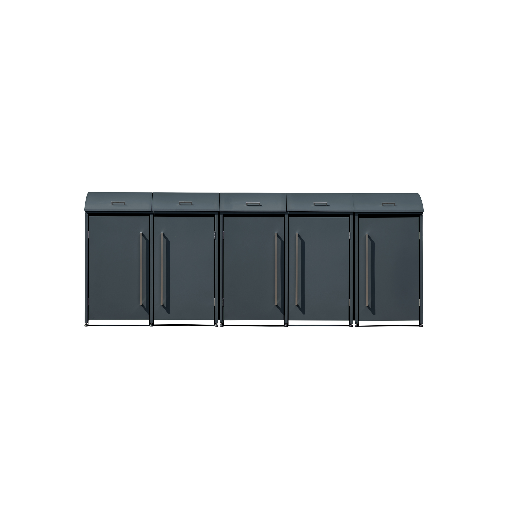 Mülltonnenbox 'Moderna 5' anthrazit 83 x 350 x 135 cm