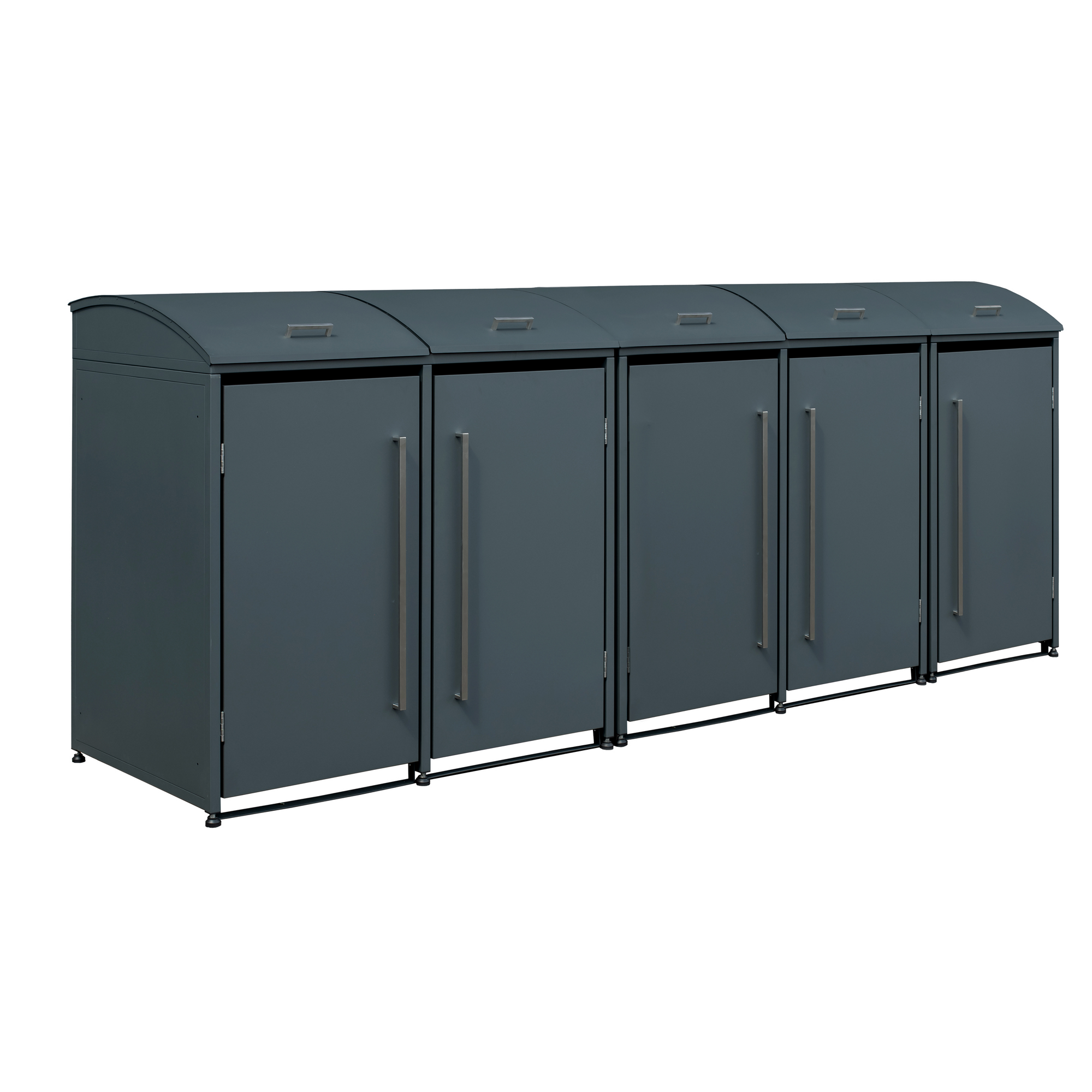 Mülltonnenbox 'Moderna 5' anthrazit 83 x 350 x 135 cm