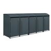 Mülltonnenbox 'Moderna 5' anthrazit 83 x 350 x 135 cm