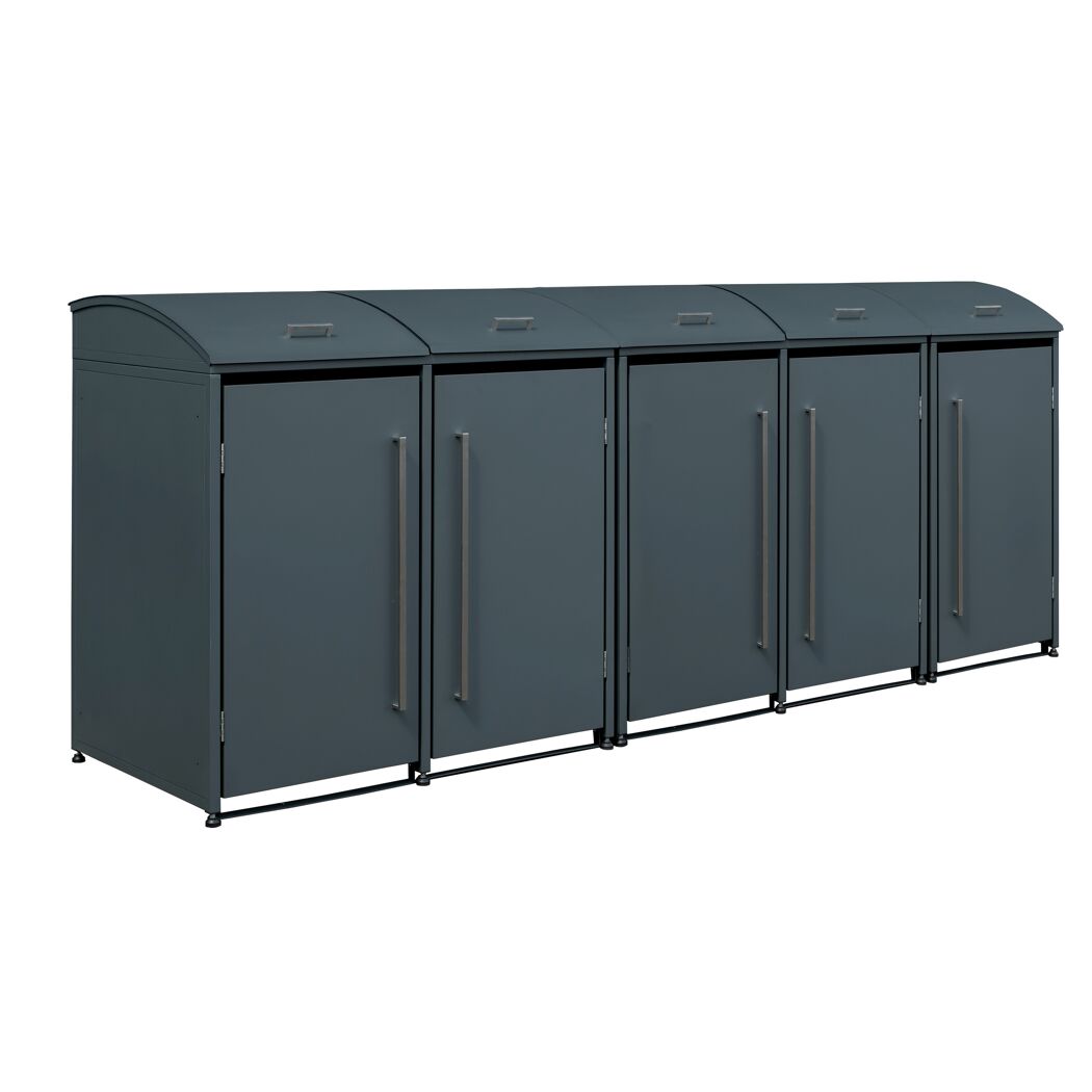 Mülltonnenbox 'Moderna 5' anthrazit 83 x 350 x 135 cm