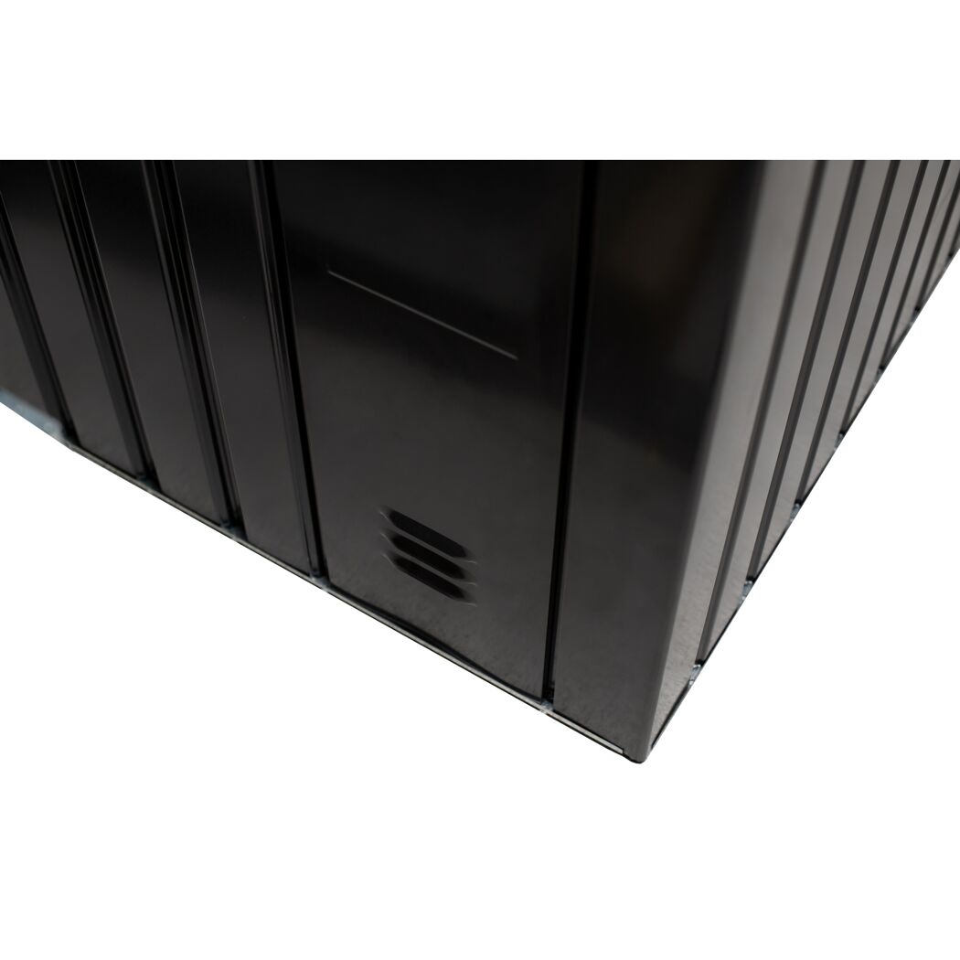 Fahrradgarage 'Velos 1' Metall schwarz inklusive Boden 133 x 222 x 151 cm