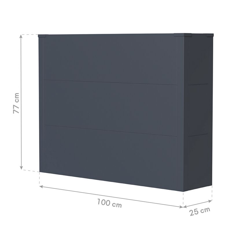 Pflanzkübel 'Talus XL' Stahl anthrazit 100 x 25 x 77 cm