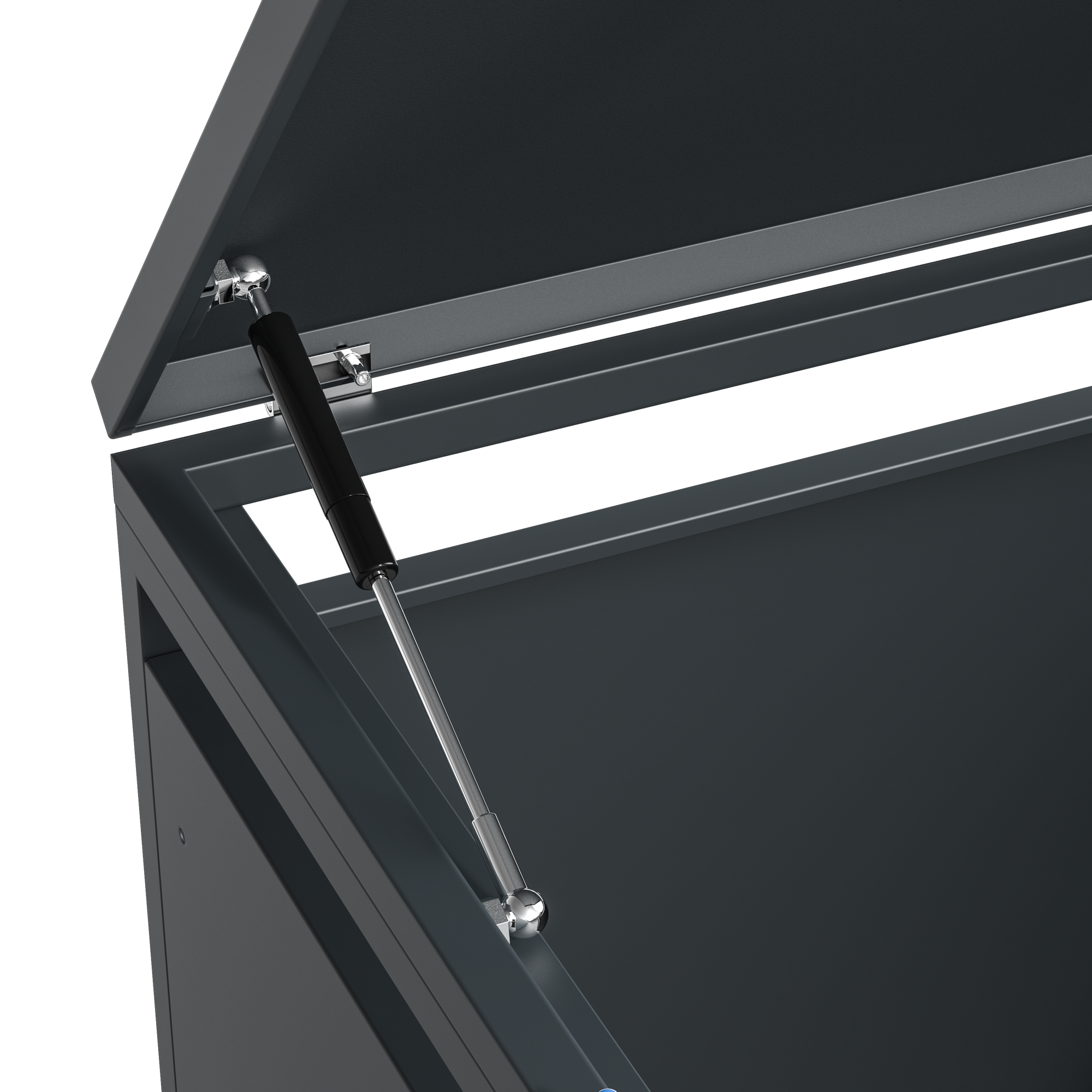 Mülltonnenbox 'Lacina' anthrazit/Holzoptik 80 x 200 x 116 cm