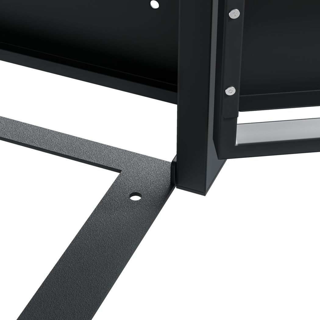 Mülltonnenbox 'Lacina' anthrazit/Holzoptik 80 x 200 x 116 cm