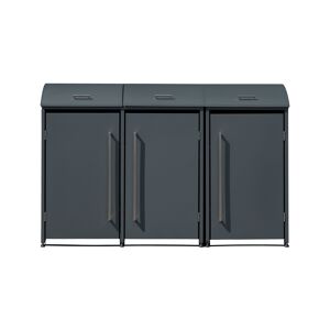 Mülltonnenbox 'Moderna 3' anthrazit 83 x 211 x 135 cm
