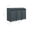 Mülltonnenbox 'Moderna 3' anthrazit 83 x 211 x 135 cm