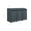 Mülltonnenbox 'Moderna 3' anthrazit 83 x 211 x 135 cm