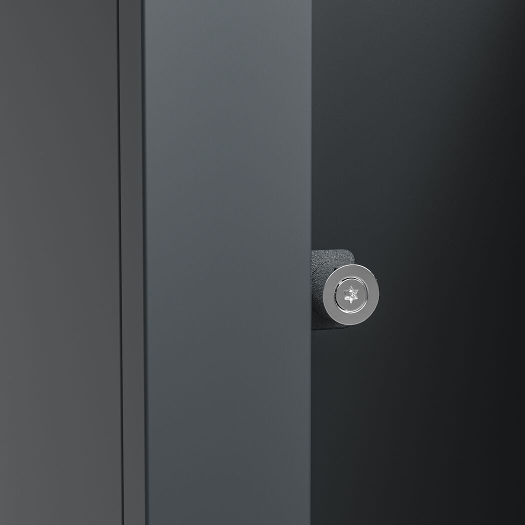 Mülltonnenbox 'Lacina' anthrazit/Holzoptik 80 x 332 x 116 cm