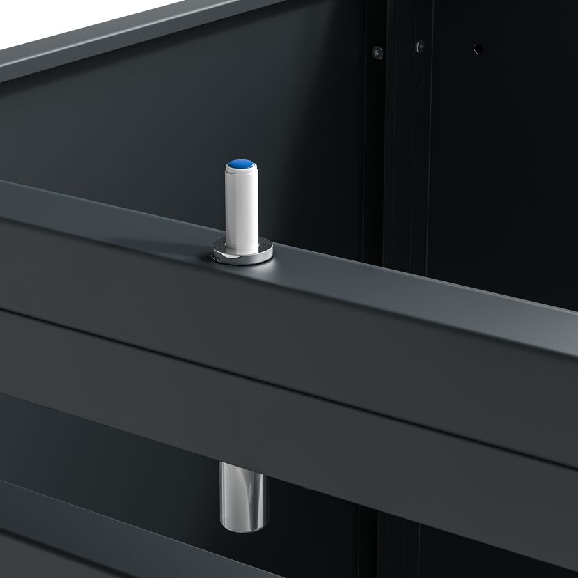 Mülltonnenbox 'Lacina' anthrazit/Holzoptik 80 x 332 x 116 cm