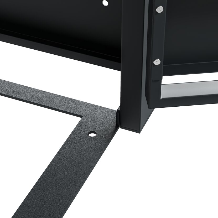 Mülltonnenbox 'Lacina' anthrazit/Holzoptik 80 x 332 x 116 cm