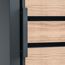 Mülltonnenbox 'Lacina' anthrazit/Holzoptik 80 x 332 x 116 cm