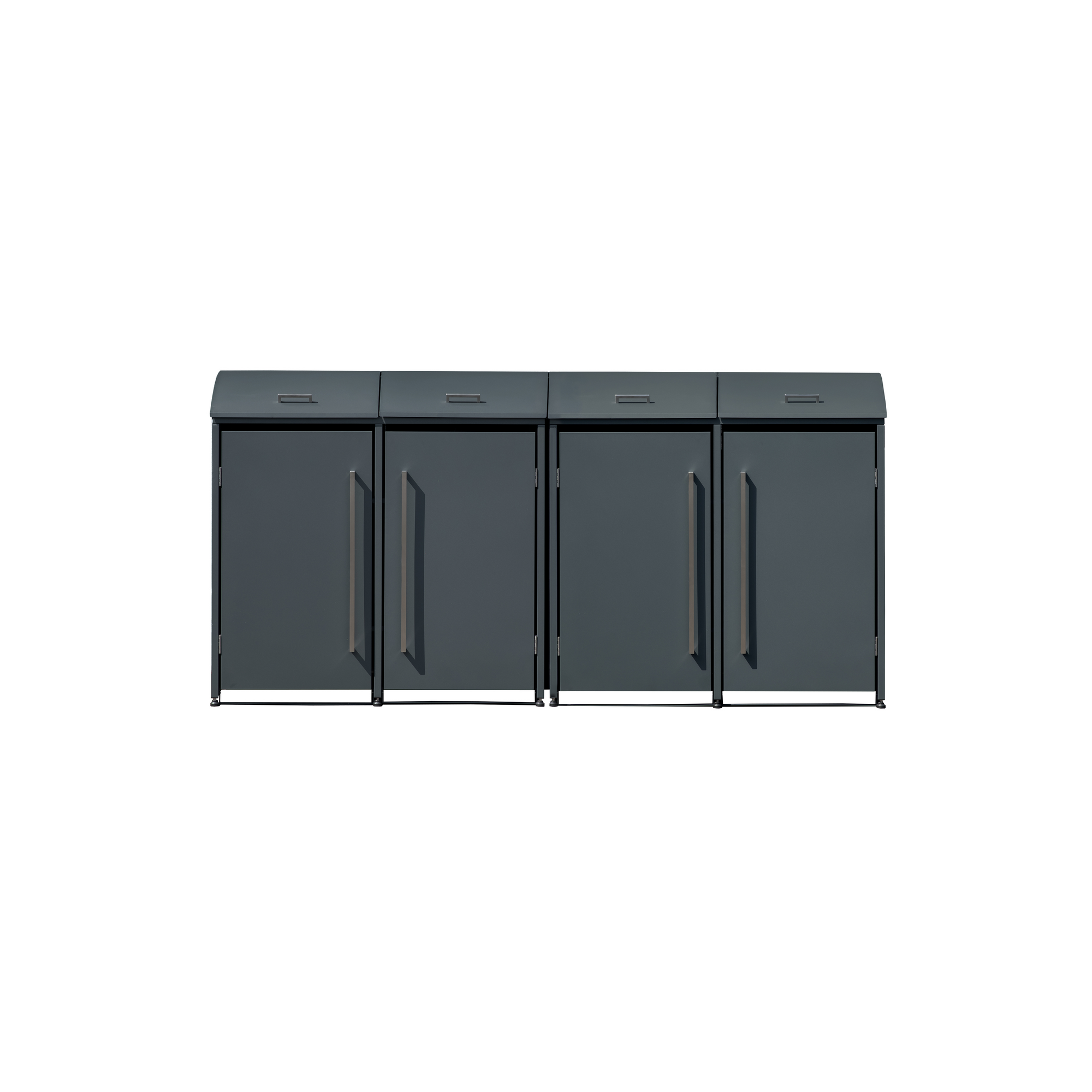 Mülltonnenbox 'Moderna 4' anthrazit 83 x 278 x 135 cm
