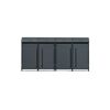Mülltonnenbox 'Moderna 4' anthrazit 83 x 278 x 135 cm
