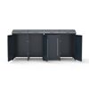 Mülltonnenbox 'Moderna 4' anthrazit 83 x 278 x 135 cm
