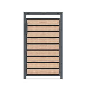Mülltonnenbox 'Lacina' anthrazit/Holzoptik 80 x 68 x 116 cm