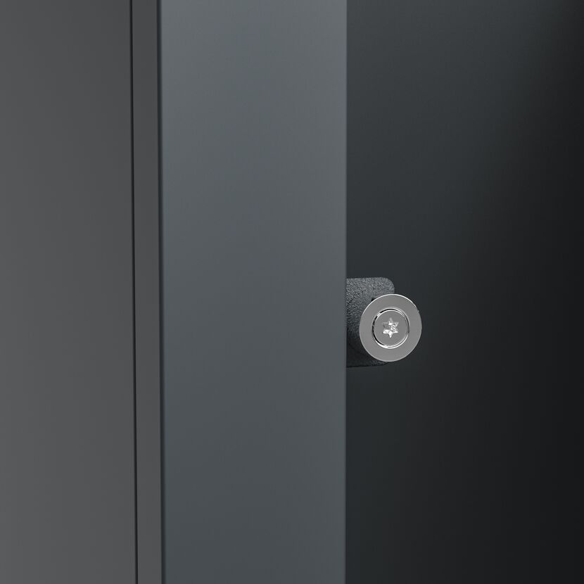 Mülltonnenbox 'Lacina' anthrazit/Holzoptik 80 x 264 x 116 cm