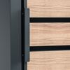 Mülltonnenbox 'Lacina' anthrazit/Holzoptik 80 x 264 x 116 cm