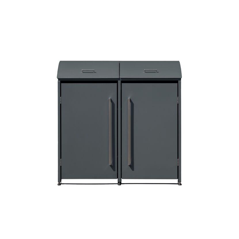 Mülltonnenbox 'Moderna 2' anthrazit 83 x 139 x 135 cm
