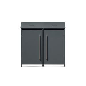Mülltonnenbox 'Moderna 2' anthrazit 83 x 139 x 135 cm