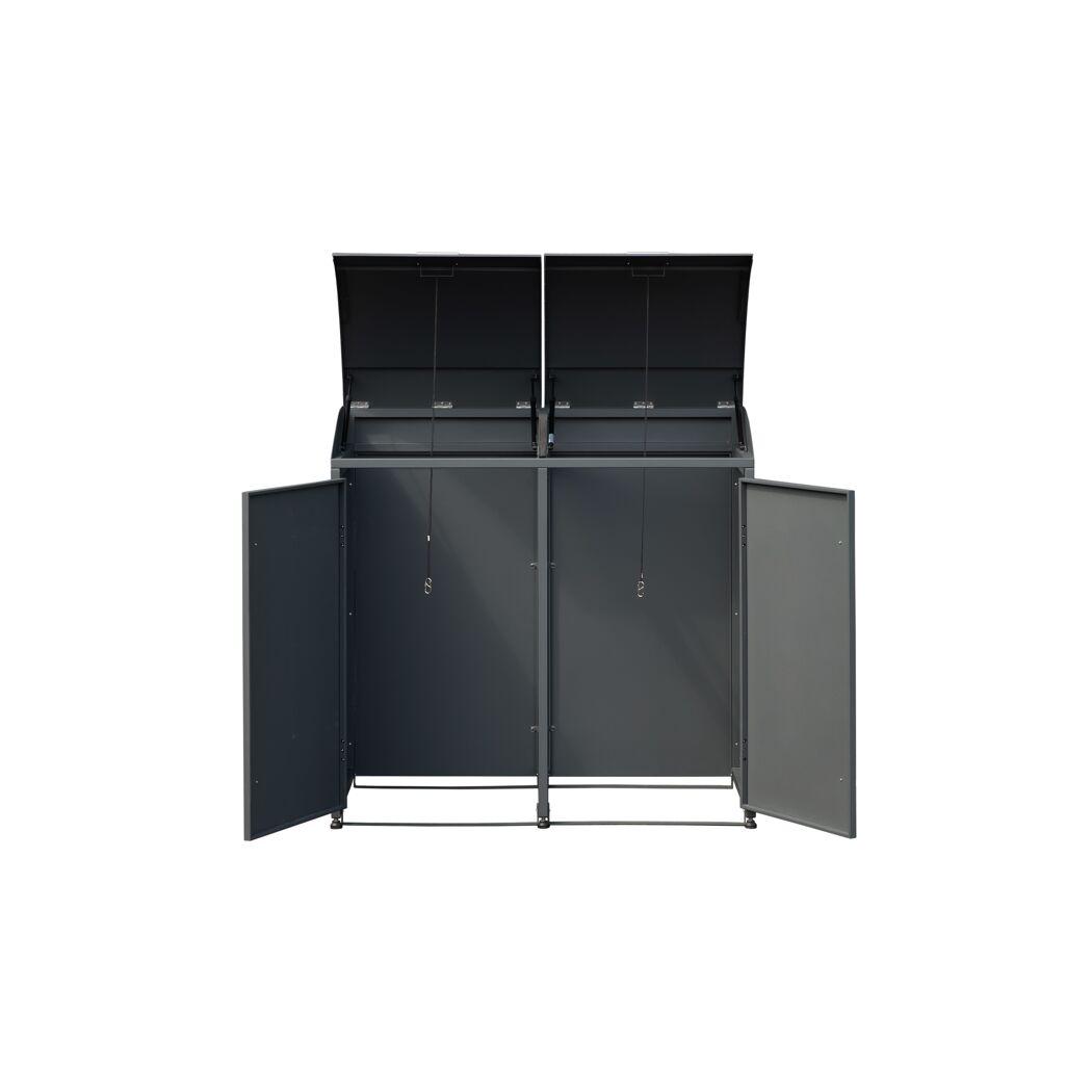 Mülltonnenbox 'Moderna 2' anthrazit 83 x 139 x 135 cm