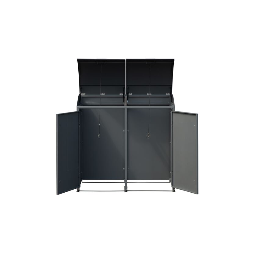 Mülltonnenbox 'Moderna 2' anthrazit 83 x 139 x 135 cm