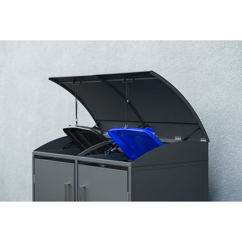 Mülltonnenbox 'Moderna 2' anthrazit 83 x 139 x 135 cm