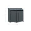 Mülltonnenbox 'Moderna 2' anthrazit 83 x 139 x 135 cm
