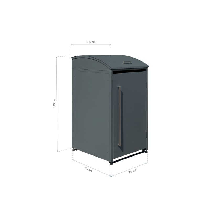Mülltonnenbox 'Moderna 1' anthrazit 83 x 72 x 135 cm